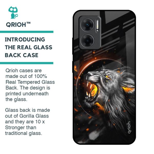 Aggressive Lion Glass Case for Redmi 11 Prime 5G Online now