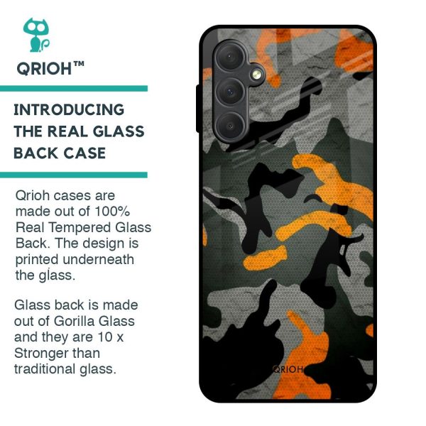 Camouflage Orange Glass Case For Samsung Galaxy F54 5G Supply