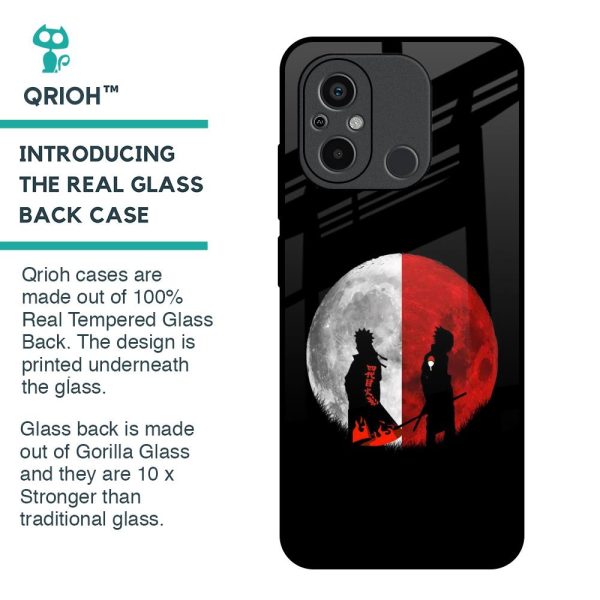 Anime Red Moon Glass Case for Redmi 12C For Sale