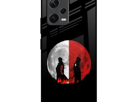 Anime Red Moon Glass Case for Redmi Note 12 5G Online now