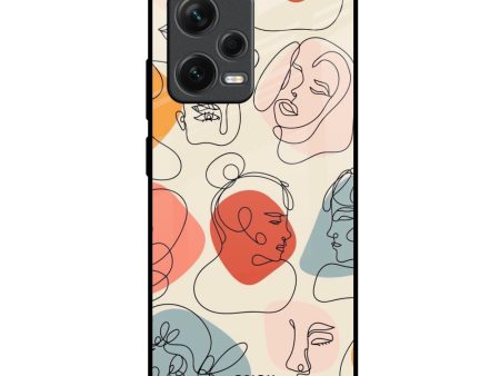 Abstract Faces Glass Case for Redmi Note 12 Pro Plus 5G Online Hot Sale