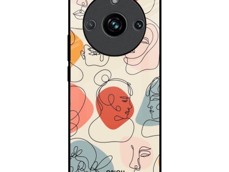 Abstract Faces Glass Case for Realme 11 Pro Plus 5G on Sale