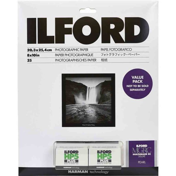 Ilford Multigrade RC Paper and HP5 Plus Value Pack Pearl 8x10 25 Sheets 36 Exposures Online