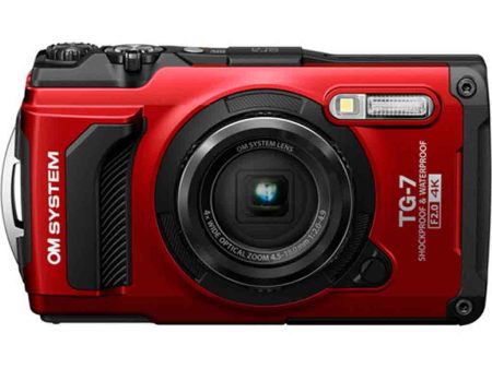 OM System TG-7 Tough Red Compact Camera on Sale